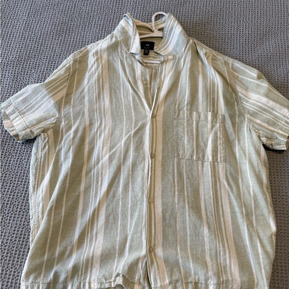 Men's Striped Short Sleeve Shirt